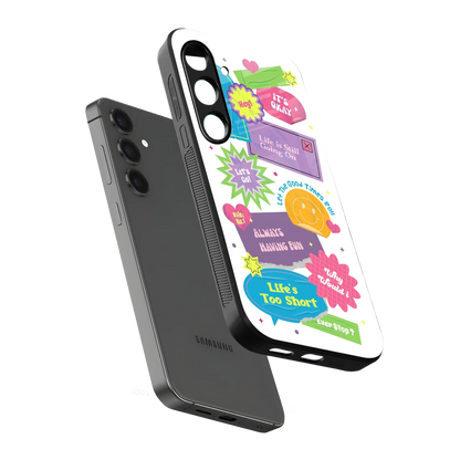 Lesss Go sleek samsung galaxy s24 cover with tempered glass back and TPU edges