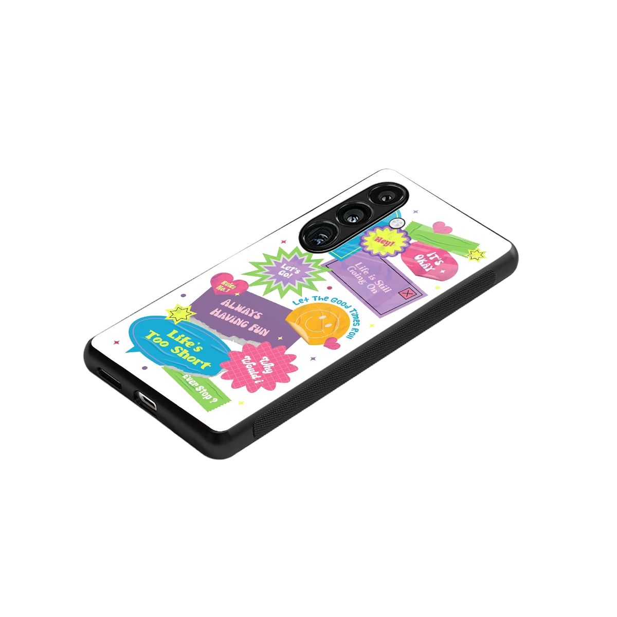 Lesss Go stylish phone case for samsung galaxy s24 | glossy glass and slim fit