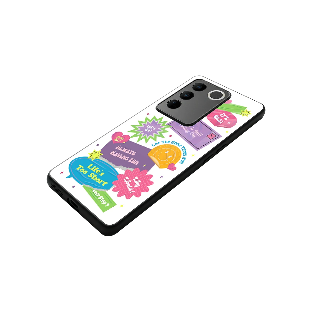 Lesss Go stylish phone case for vivo v27 5g | glossy glass and slim fit
