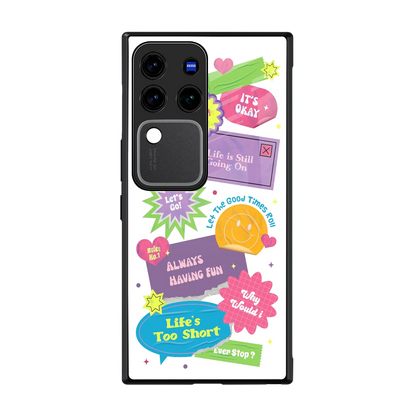 Lesss Go back phone cover | glass case forvivo v30 pro
