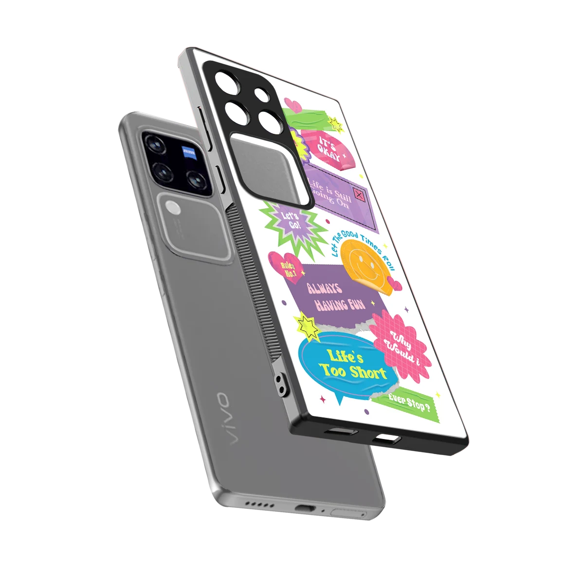 Lesss Go sleekvivo v30 pro cover with tempered glass back and TPU edges