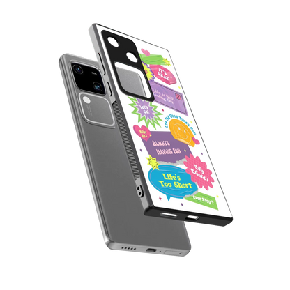 Lesss Go sleek vivo v30 cover with tempered glass back and TPU edges