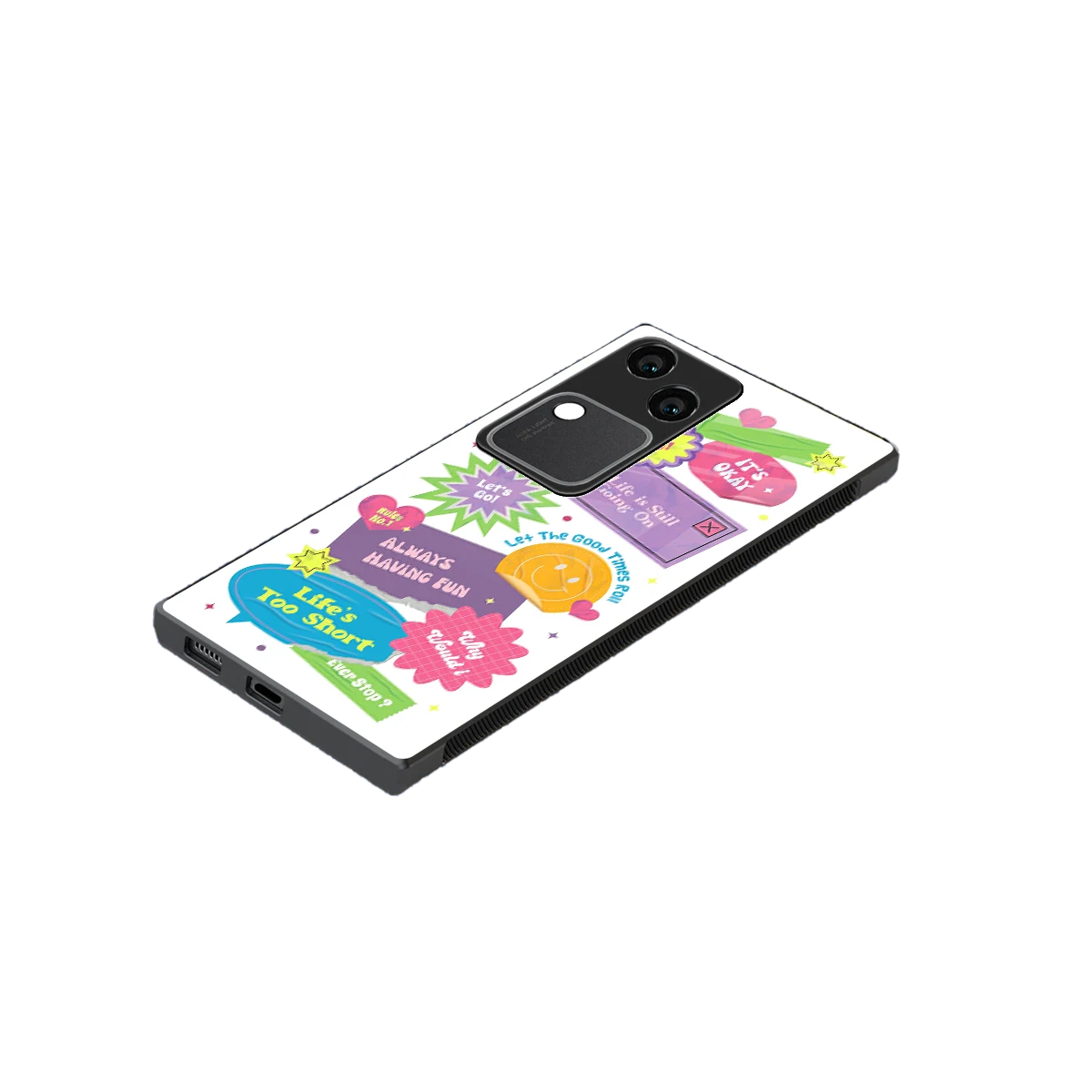 Lesss Go stylish phone case for vivo v30 | glossy glass and slim fit