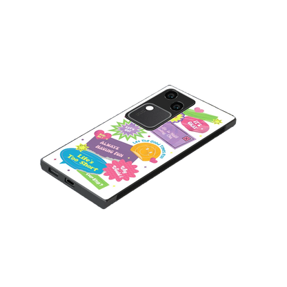 Lesss Go stylish phone case for vivo v30 | glossy glass and slim fit
