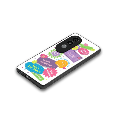Lesss Go stylish phone case for vivo v40e | glossy glass and slim fit