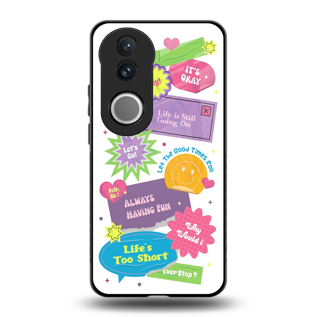 Lesss Go back phone cover | glass case for vivo v50