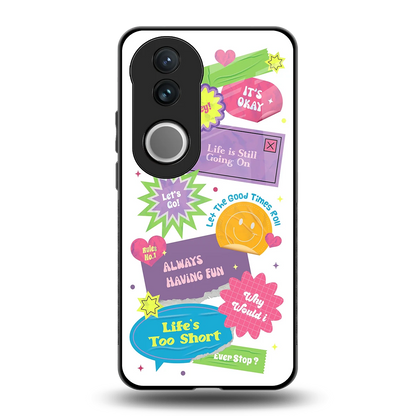 Lesss Go back phone cover | glass case for vivo v50