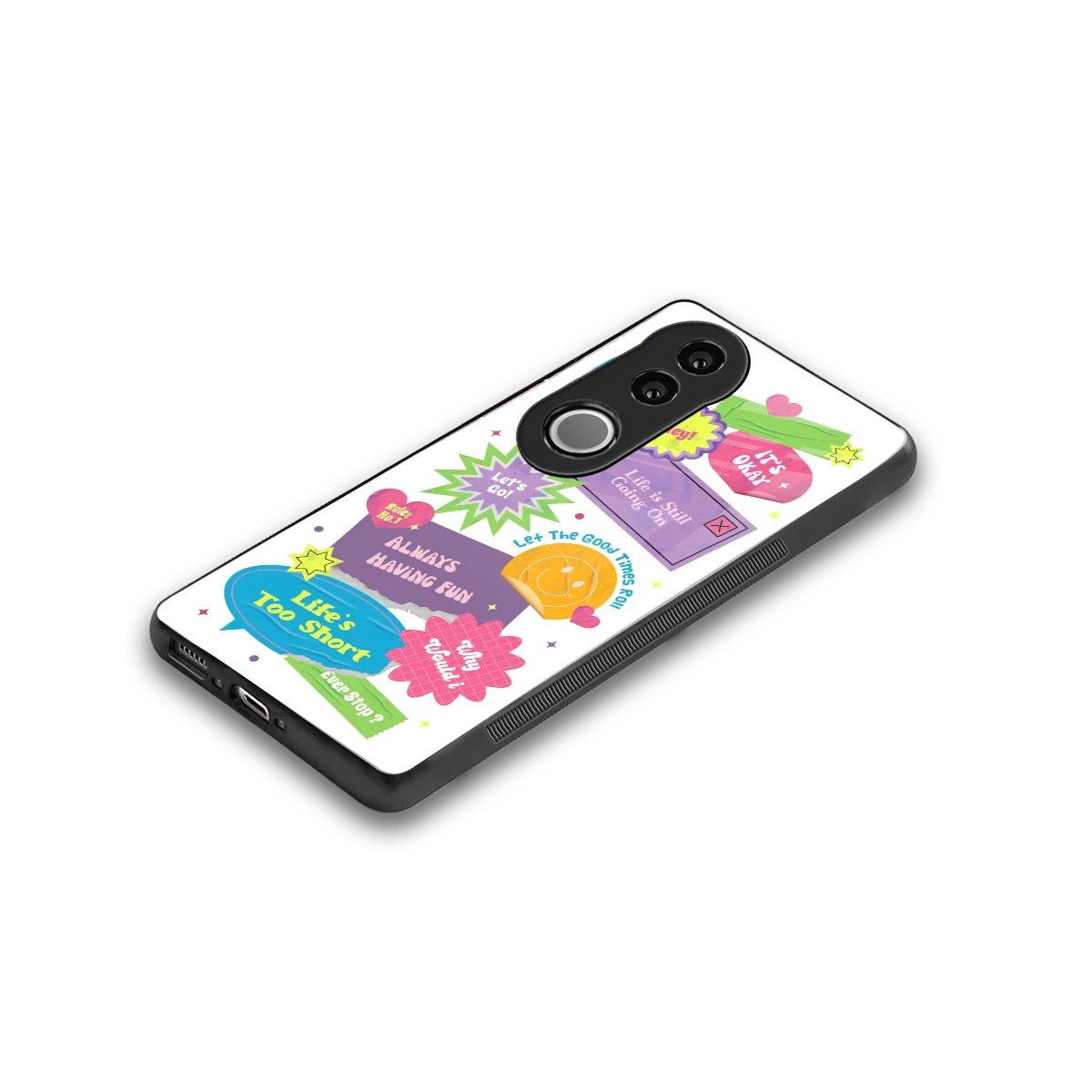Lesss Go stylish phone case for vivo v50 | glossy glass and slim fit