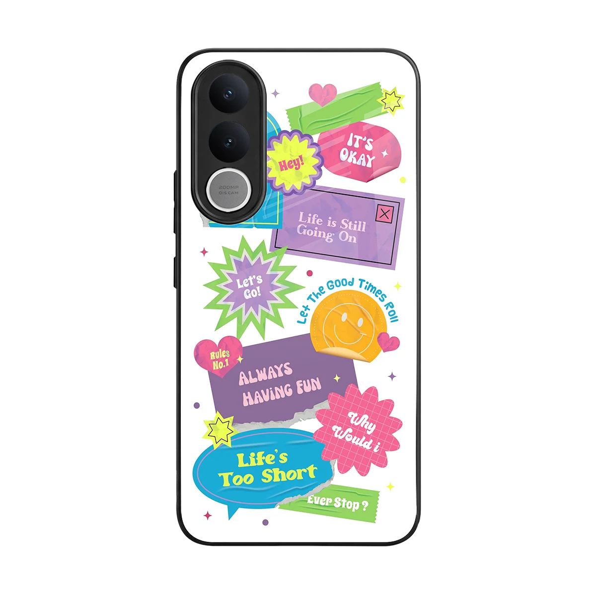 Lesss Go back phone cover | glass case for vivo v70 fe