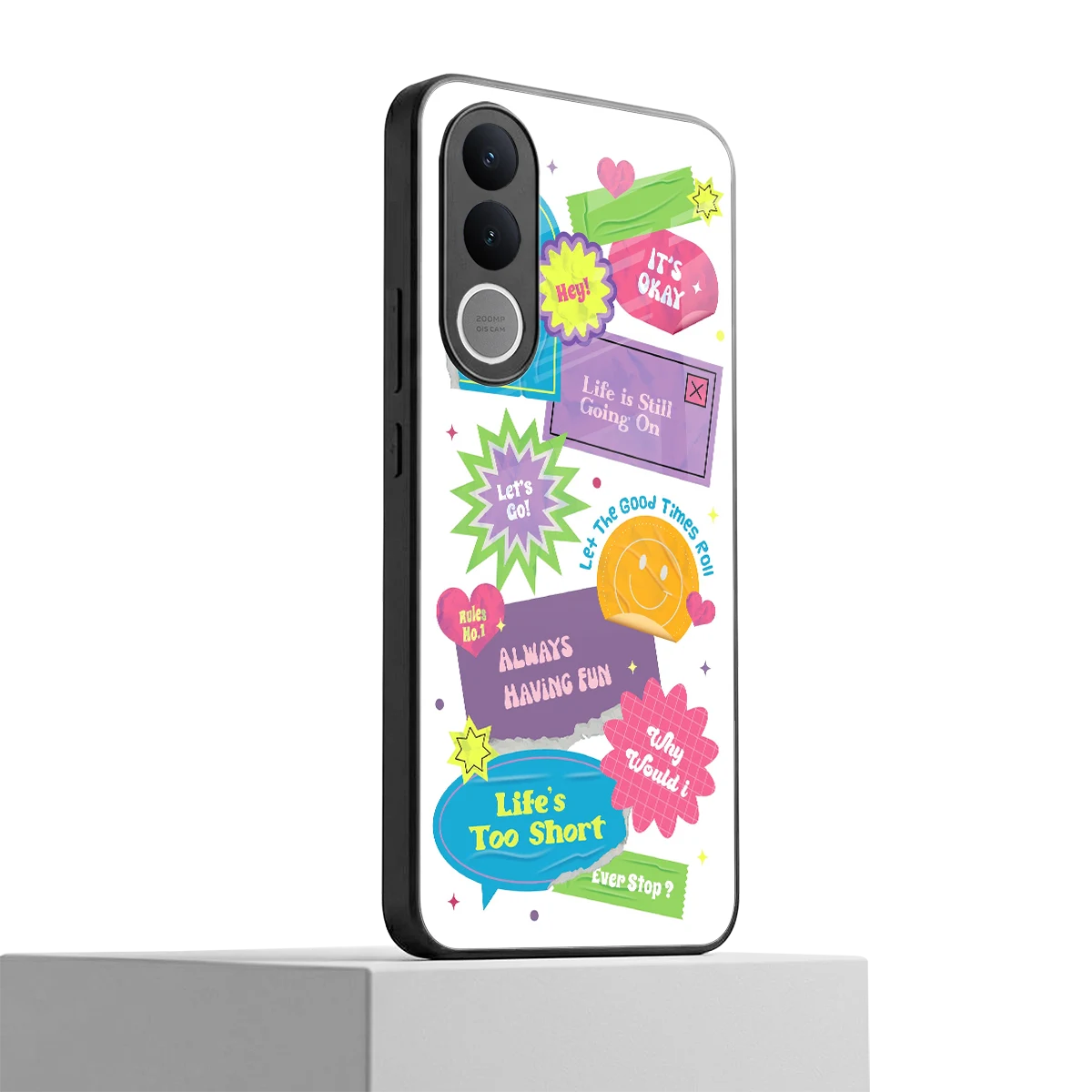 Lesss Go vivo v70 fe mobile cover | shockproof glass phone case