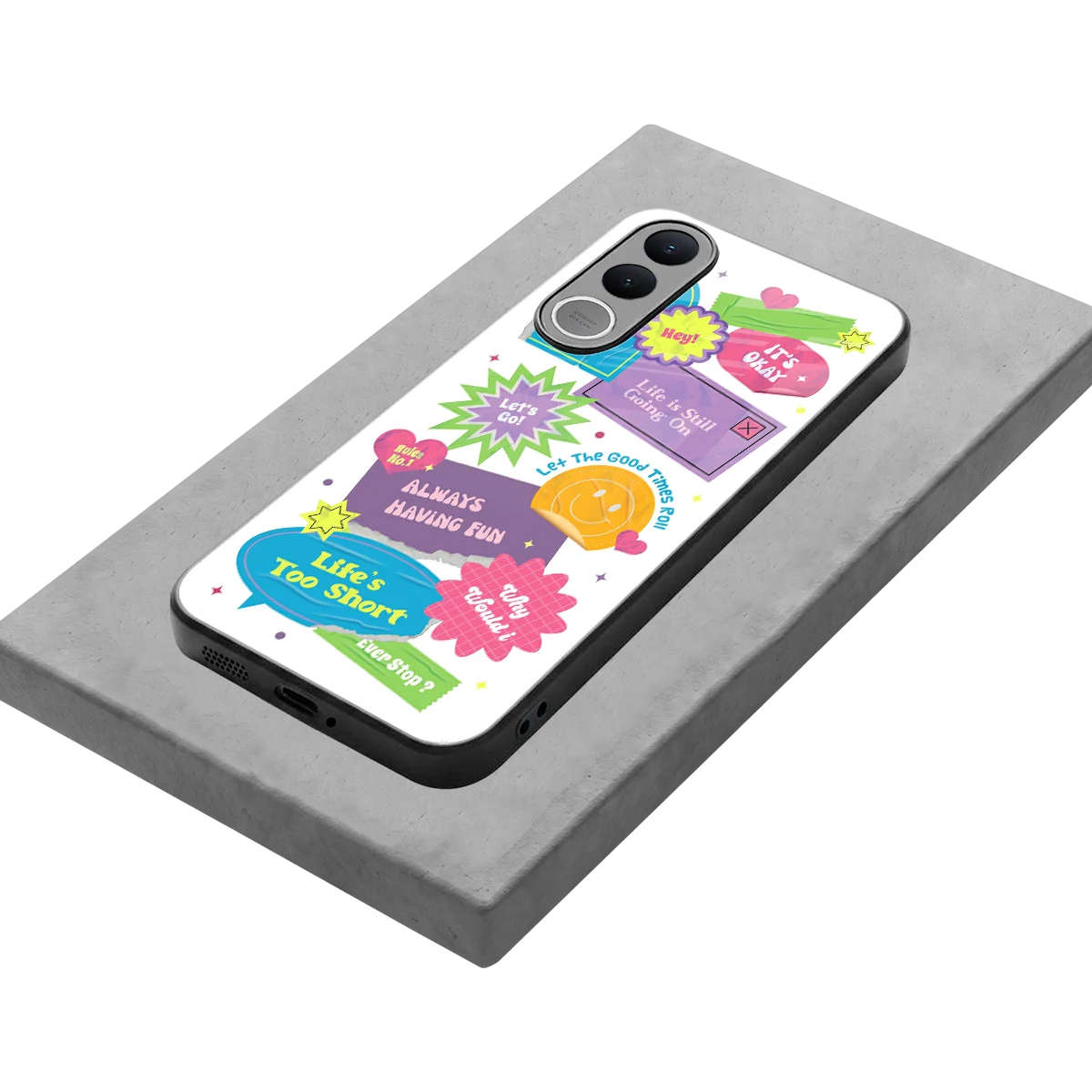 Lesss Go stylish phone case for vivo v70 fe | glossy glass and slim fit