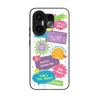 Lesss Go back phone cover | glass case for vivo x200 fe