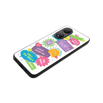 Lesss Go stylish phone case for Vivo-y100 | glossy glass and slim fit