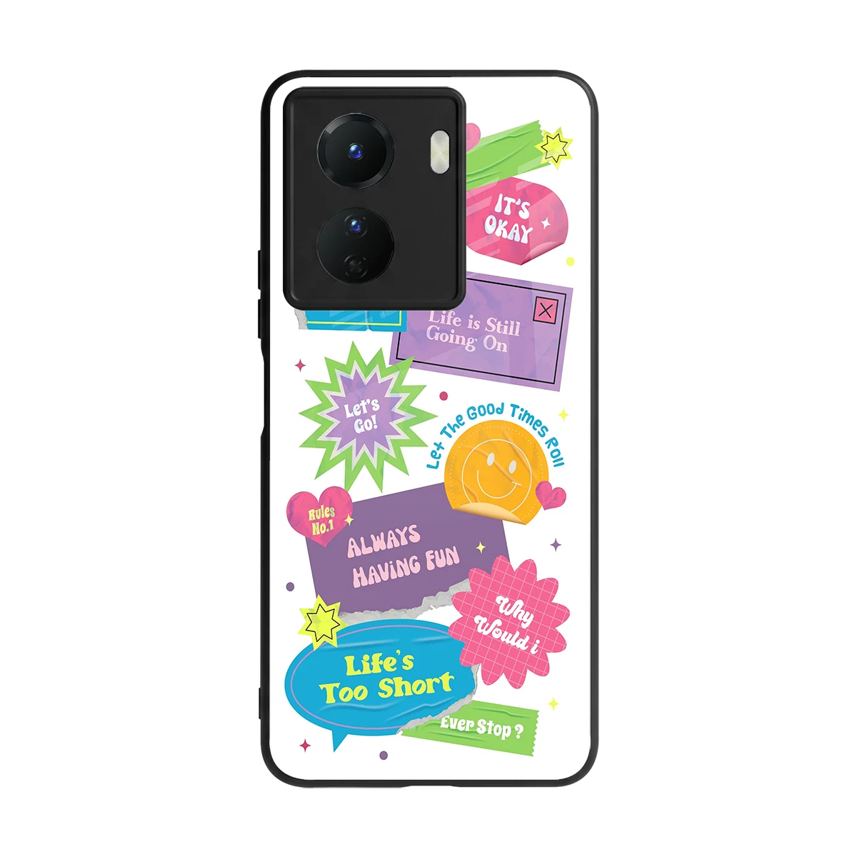 Lesss Go back phone cover | glass case for vivo y16
