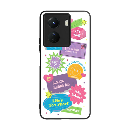 Lesss Go back phone cover | glass case for vivo y16