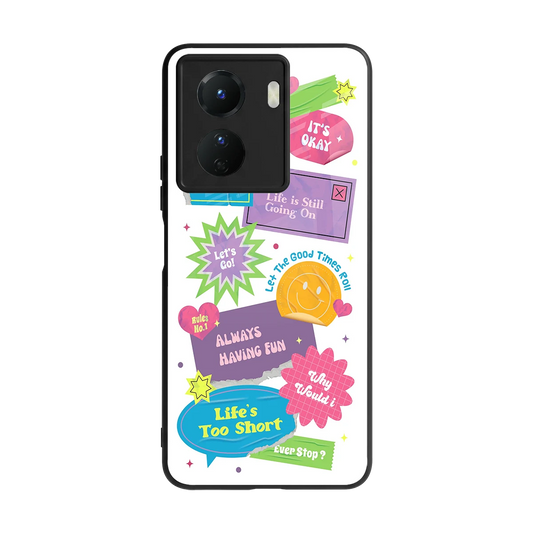 Lesss Go back phone cover | glass case for vivo y16