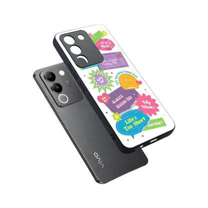 Lesss Go sleek vivo y200 5g cover with tempered glass back and TPU edges