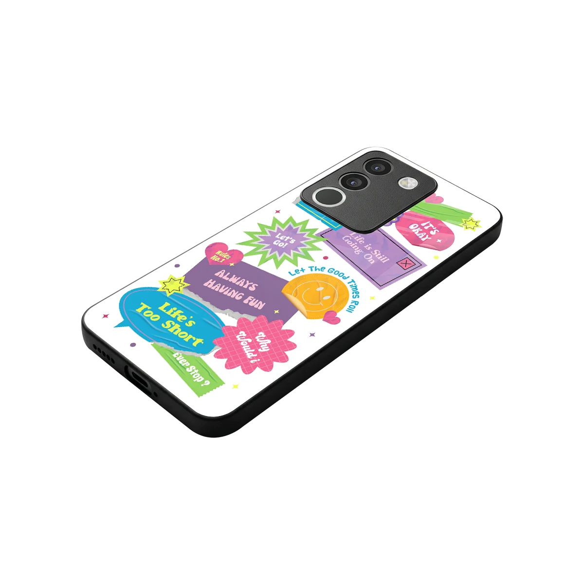 Lesss Go stylish phone case for vivo y200 5g | glossy glass and slim fit
