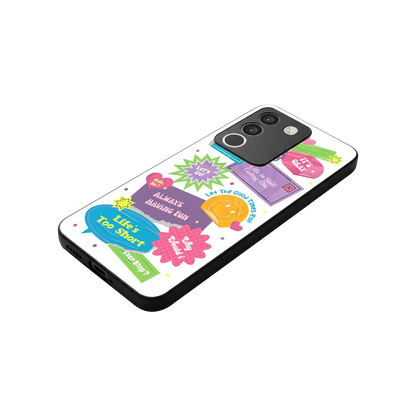 Lesss Go stylish phone case for vivo y200 5g | glossy glass and slim fit