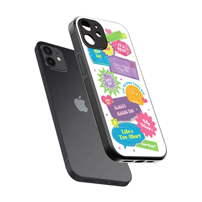 Lesss Go sleek iphone 12 cover with tempered glass back and TPU edges