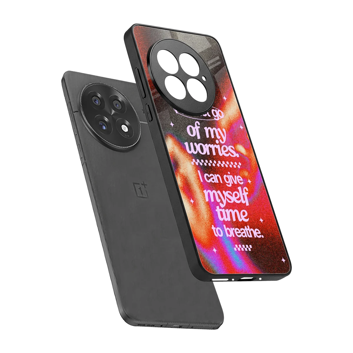Let Go sleek oneplus 13 cover with tempered glass back and TPU edges
