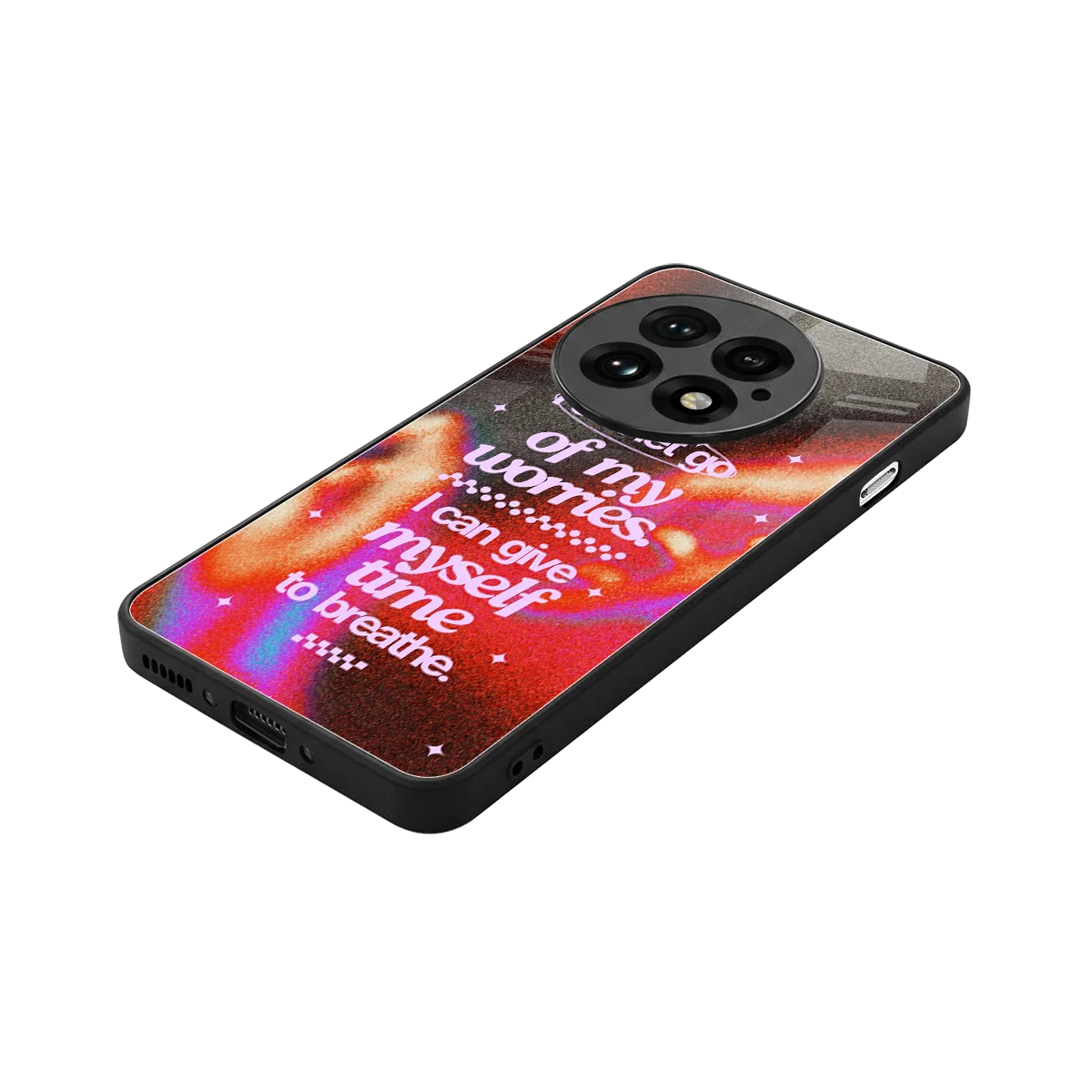 Let Go stylish phone case for oneplus 13 | glossy glass and slim fit