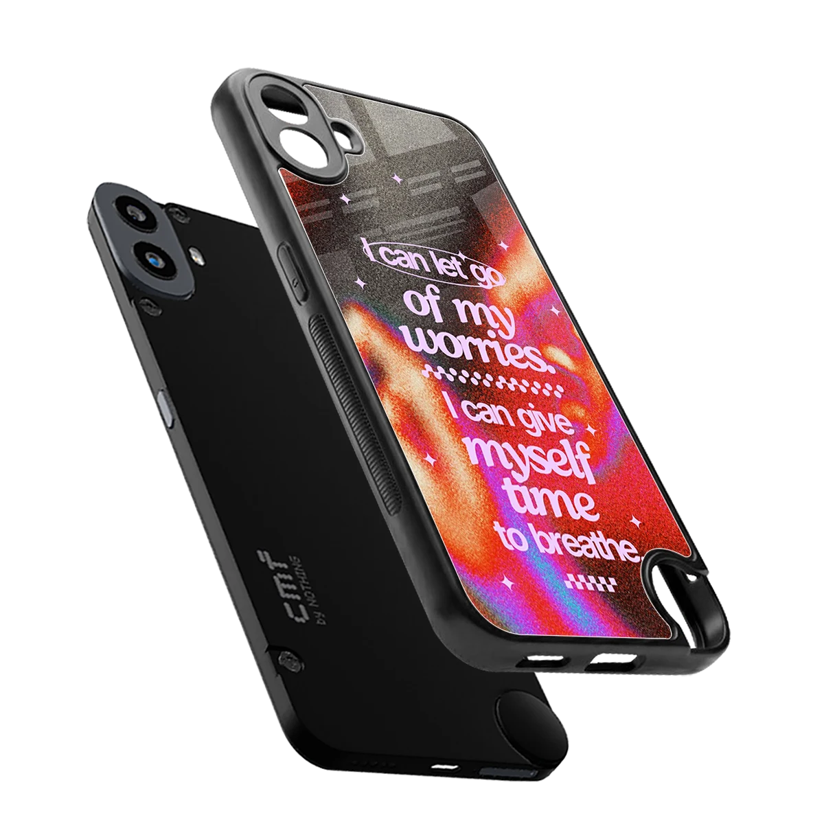Let Go sleek cmf nothing phone 1 cover with tempered glass back and TPU edges