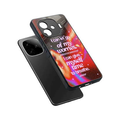 Let Go sleek iqoo neo 10r 5g cover with tempered glass back and TPU edges