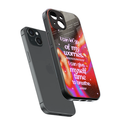 Let Go sleek iphone 13 mini cover with tempered glass back and TPU edges