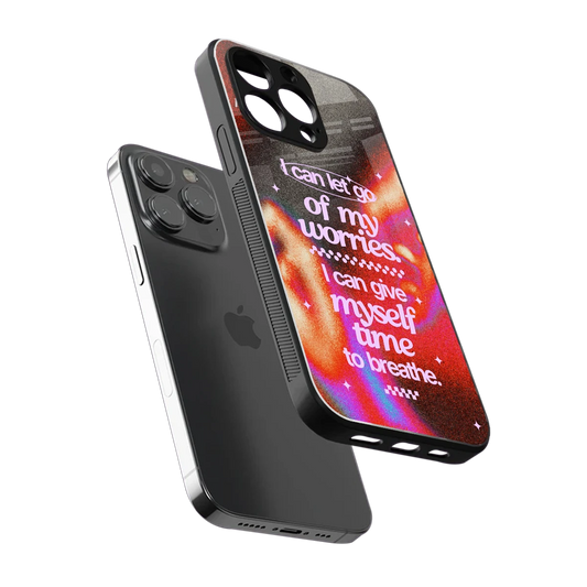 Let Go sleek iphone 13 pro max cover with tempered glass back and TPU edges