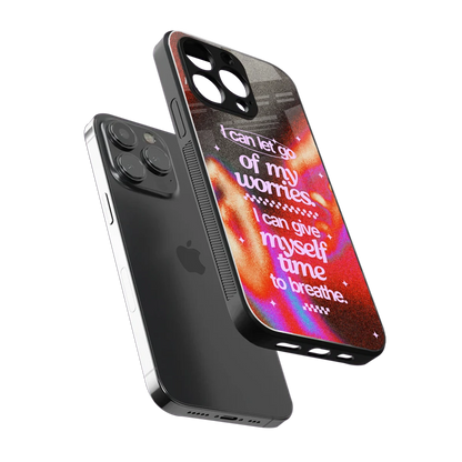 Let Go sleek iphone 14 pro max cover with tempered glass back and TPU edges