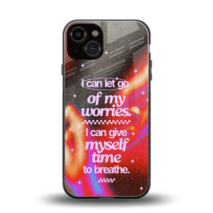 Let Go back phone cover | glass case for iphone 14