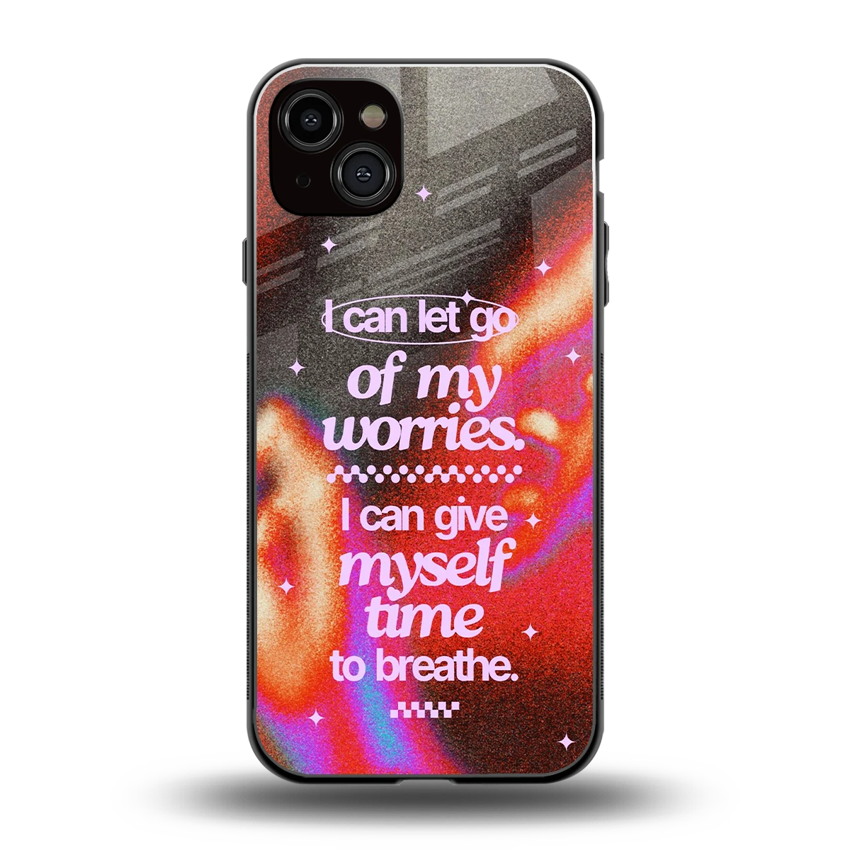 Let Go back phone cover | glass case for iphone 14 plus