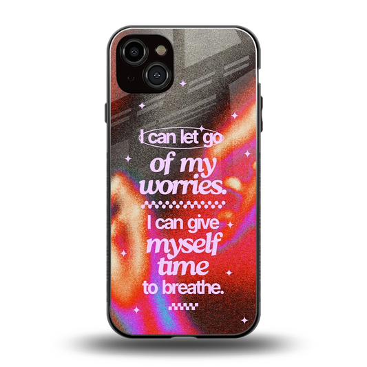 Let Go back phone cover | glass case for iphone 14 plus