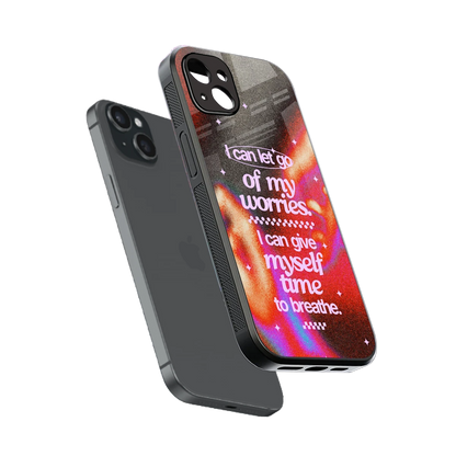 Let Go sleek iphone 14 plus cover with tempered glass back and TPU edges