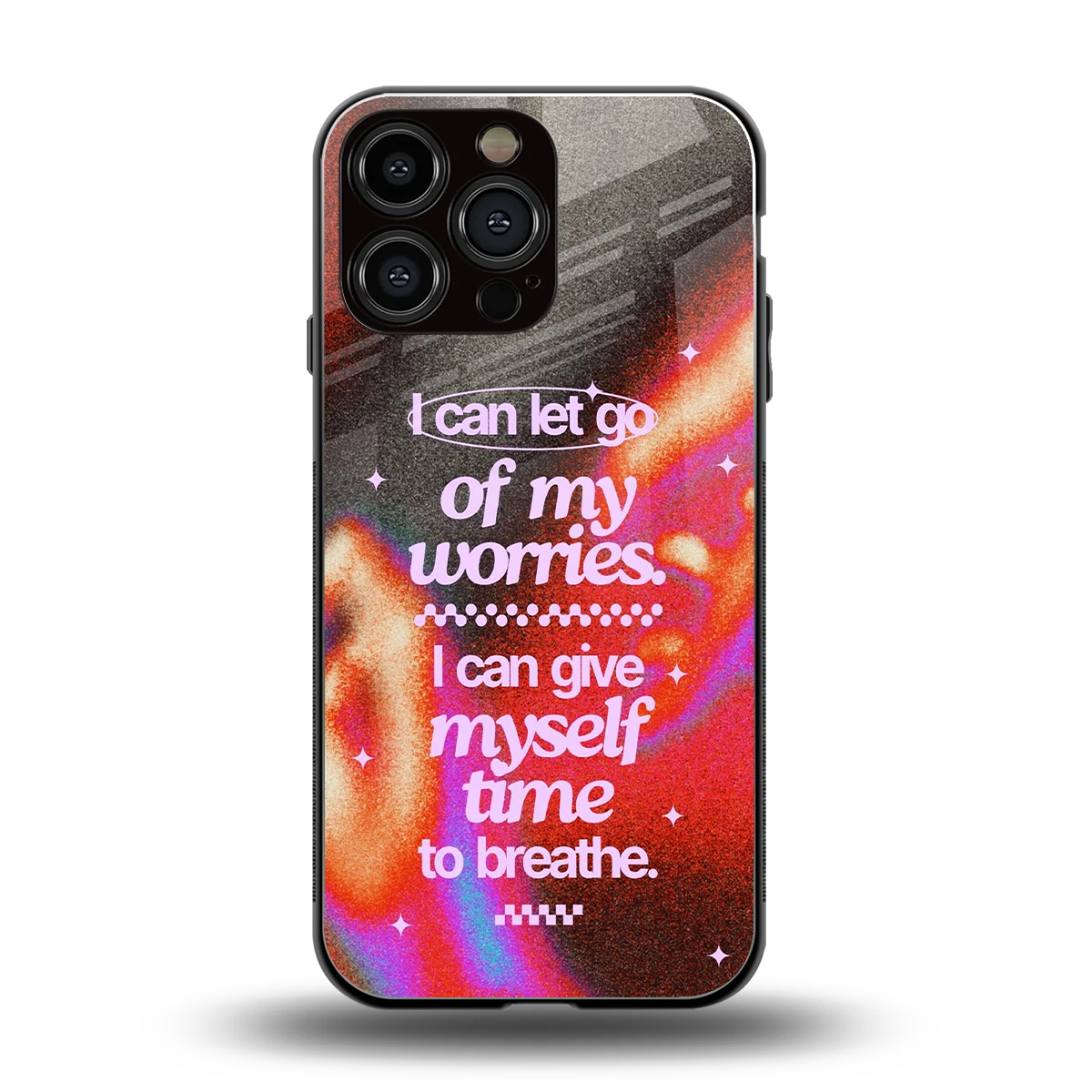 Let Go back phone cover | glass case for iphone 15 pro max