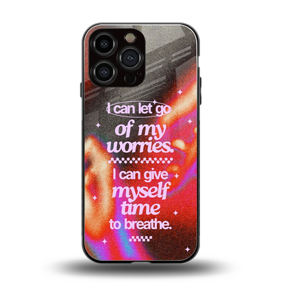 Let Go back phone cover | glass case for iphone 15 pro max
