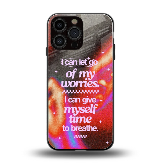 Let Go back phone cover | glass case for iphone 15 pro max