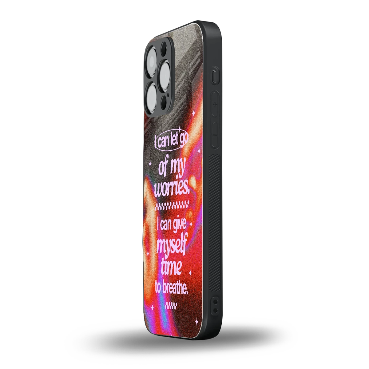Let Go iphone 15 pro max mobile cover | shockproof glass phone case
