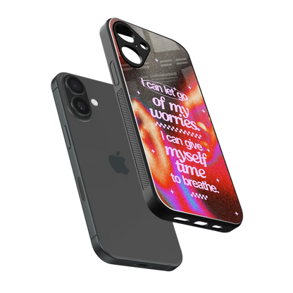 Let Go sleek iphone 16 plus cover with tempered glass back and TPU edges