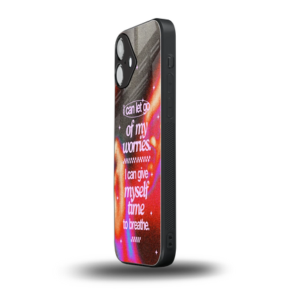 Let Go iphone 16 plus mobile cover | shockproof glass phone case