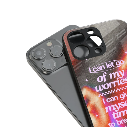 Let Go stylish phone case for iPhone 16 | glossy glass and slim fit