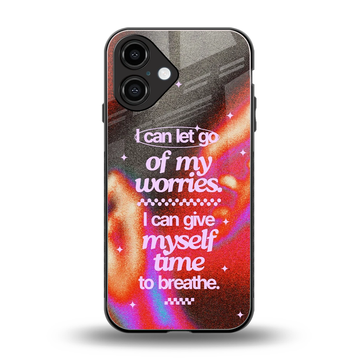 Let Go back phone cover | glass case for iphone 16
