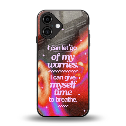 Let Go back phone cover | glass case for iphone 16