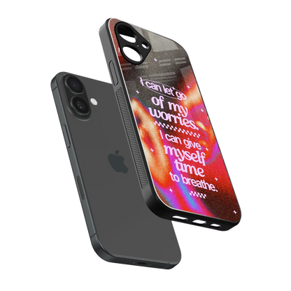 Let Go sleek iPhone 16 cover with tempered glass back and TPU edges