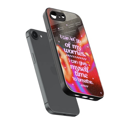 Let Go sleek iphone 16e cover with tempered glass back and TPU edges