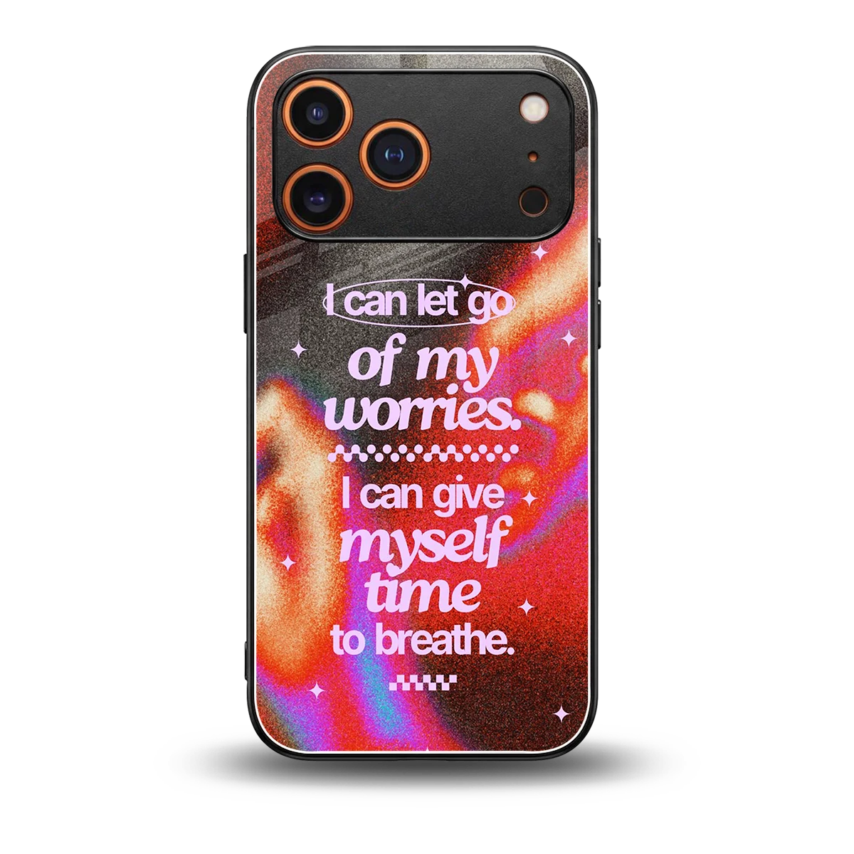 Let Go back phone cover | glass case for iphone 17 pro max