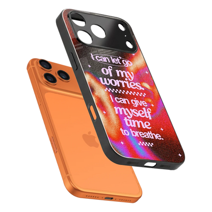 Let Go sleek iphone 17 pro max cover with tempered glass back and TPU edges