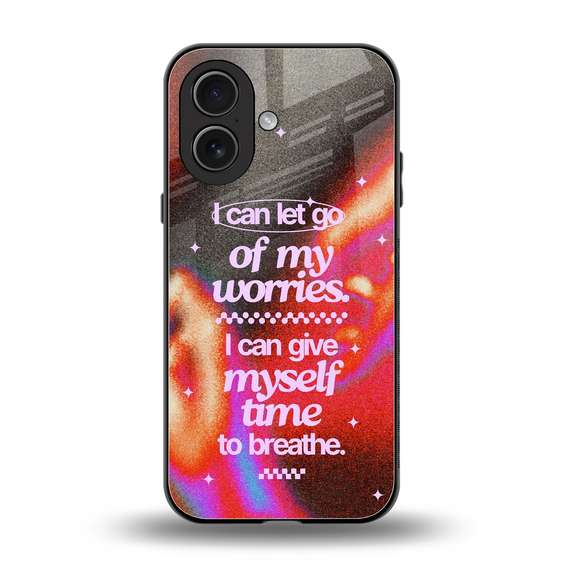 Let Go back phone cover | glass case for iphone 17