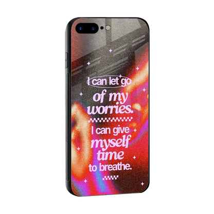 Let Go sleek iphone 8 plus cover with tempered glass back and TPU edges